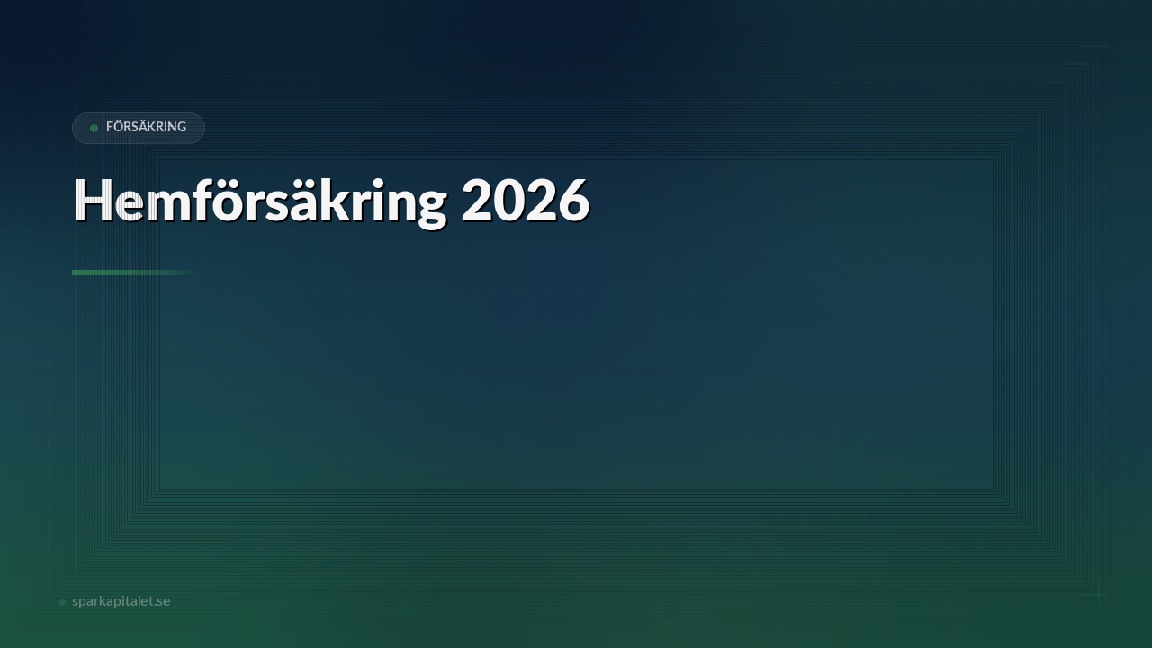 Hemförsäkring 2026 – Pris och täckning
